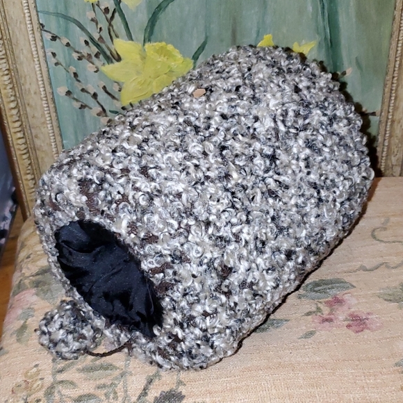 Child's Gray Persian Lamb Wool Muff Vintage - Picture 3 of 4